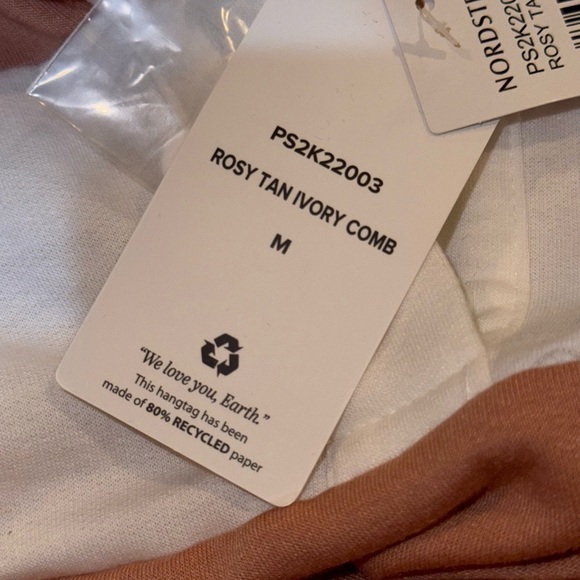 NWT Pink Rose Peach and White Cropped Dugby Shirt - Picture 4 of 6